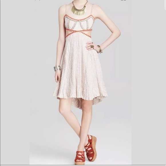NWOT Free People | Cut Out Smock Stitch Dress Sz.0 - Picture 7 of 8